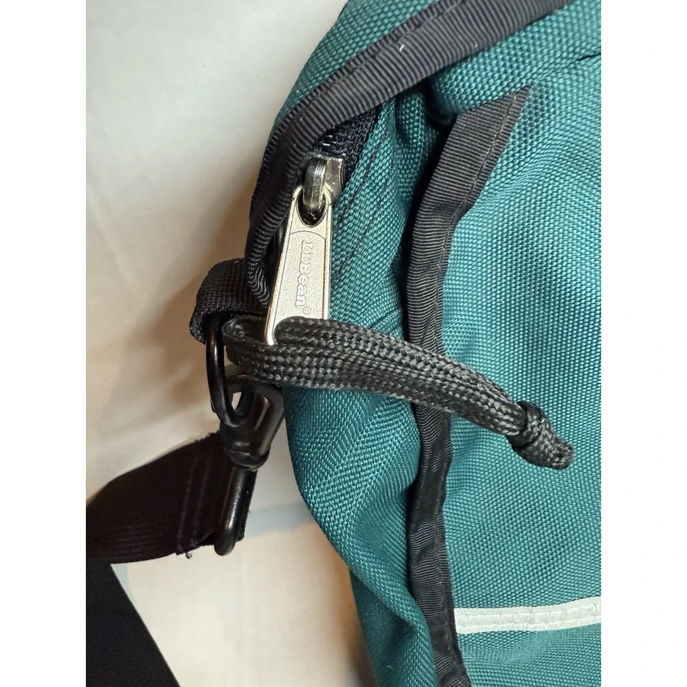 Vintage LL Bean Green Canvas‎ waist bag messenger bag biking bag hiking bag EUC
